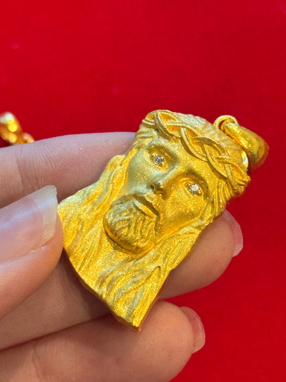 Jesus Pendant, 24K Gold