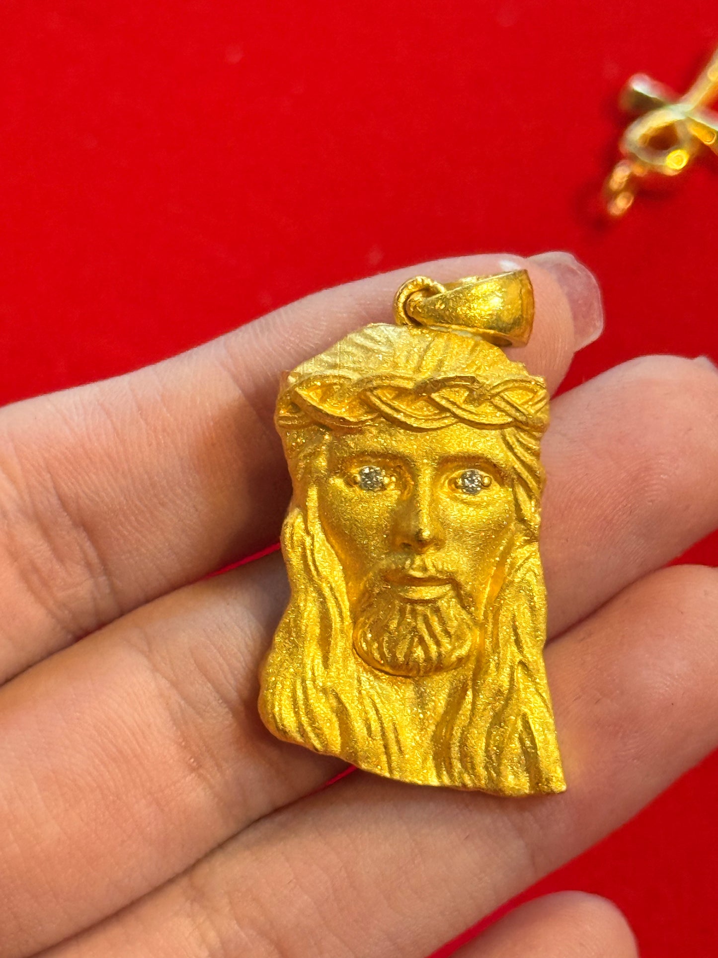 Jesus Pendant, 24K Gold