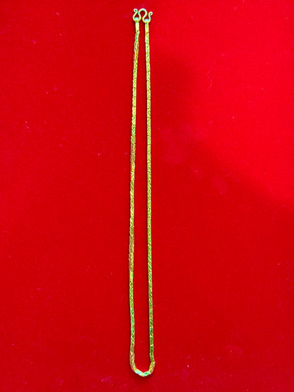 Bar Link Chain, Diamond-Cut, 24K Gold