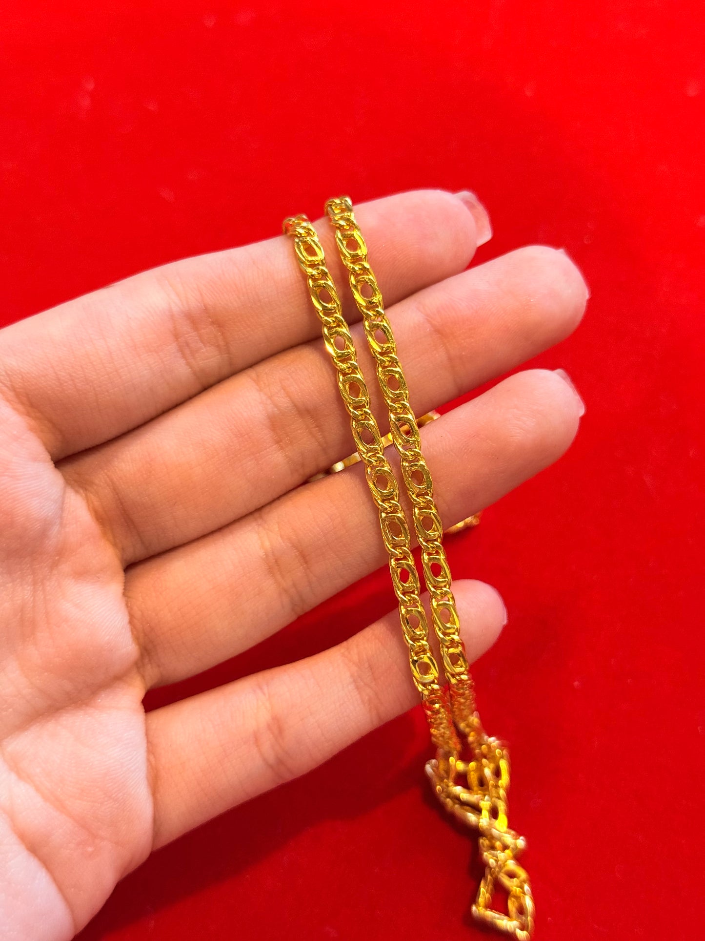 Horse Eye Chain, 24K Gold