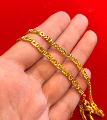 Horse Eye Chain, 24K Gold