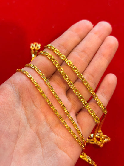 Horse Eye Chain, 24K Gold