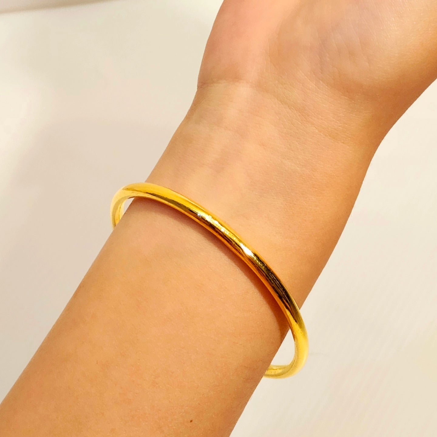 Round Bangle, 23K Gold