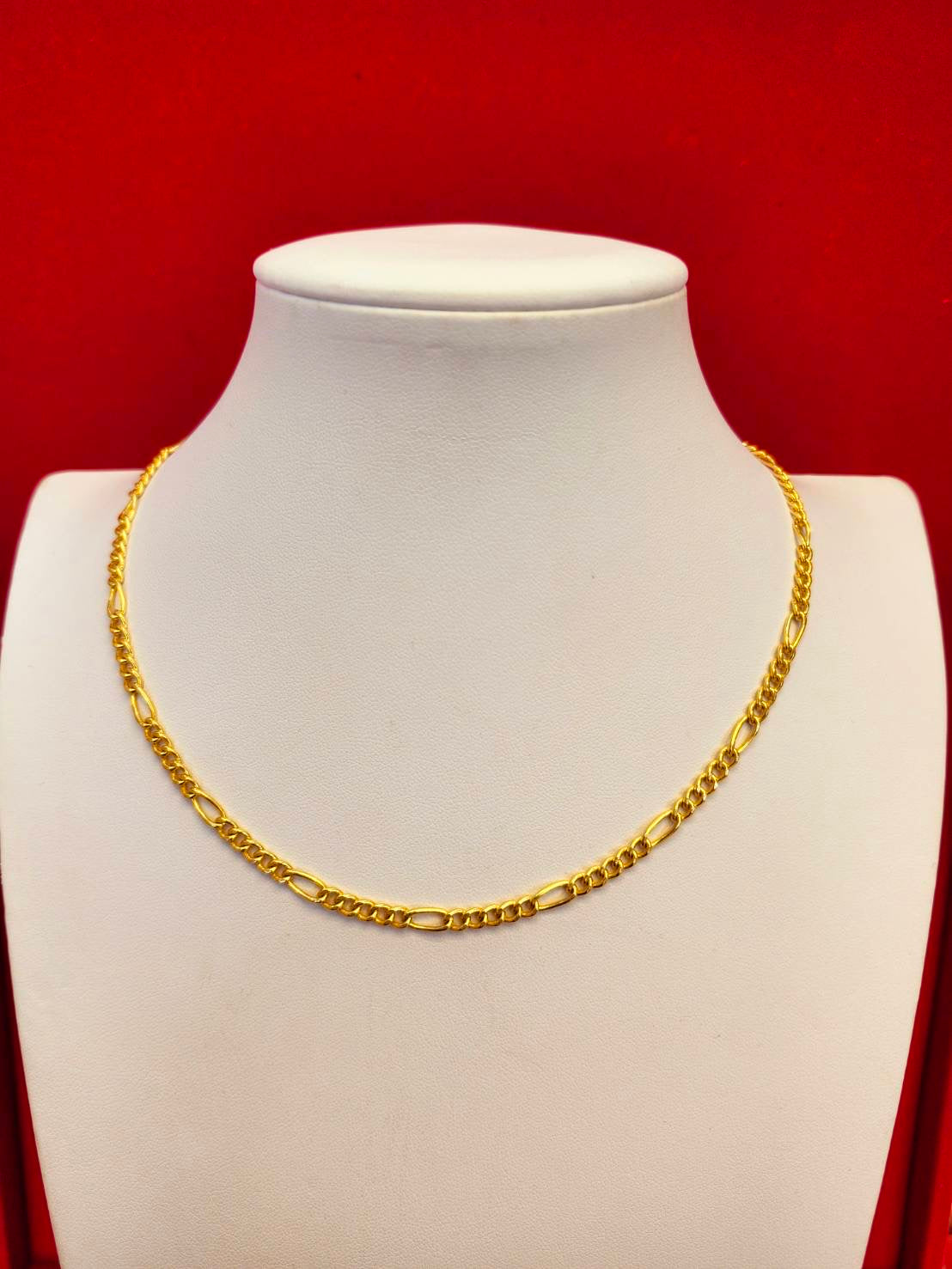 Figaro Necklace, 23K Gold