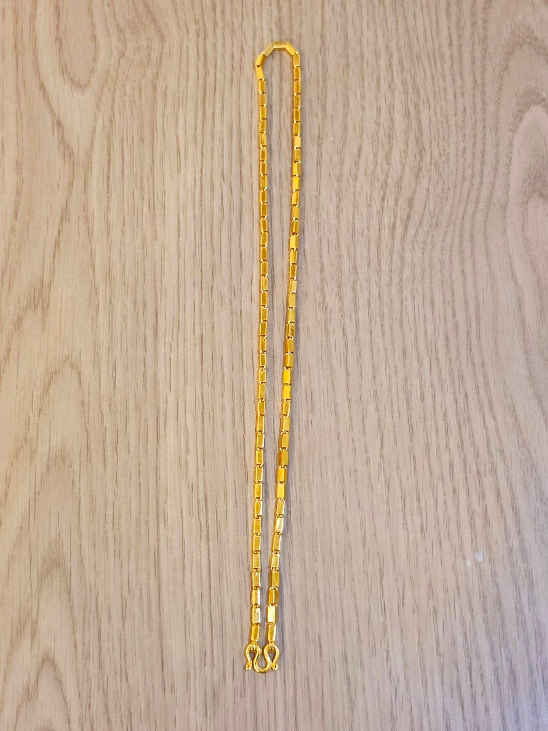 23K Thai Gold Bar Link Chain