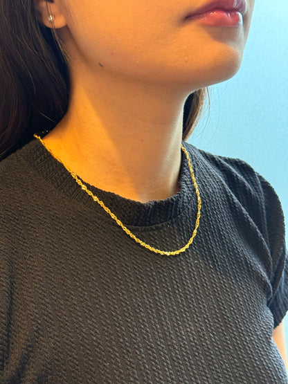 Spiral Necklace, 23K Gold