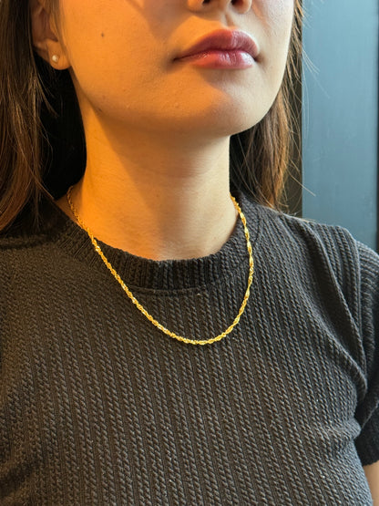 Spiral Necklace, 23K Gold