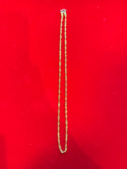 Spiral Necklace, 23K Gold