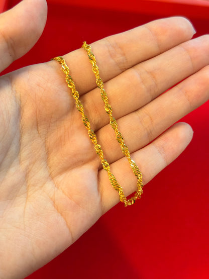 Spiral Necklace, 23K Gold