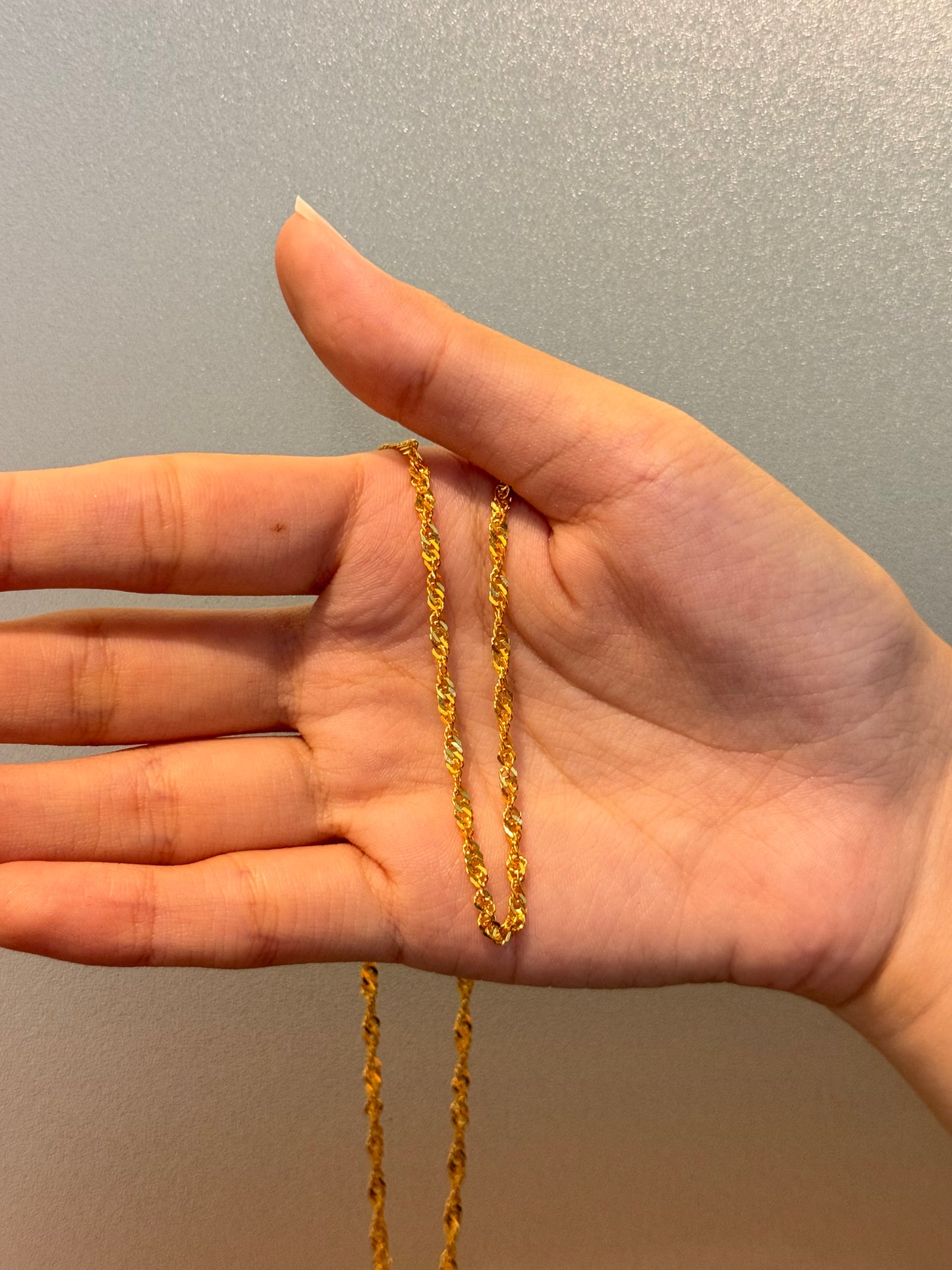 Spiral Necklace, 23K Gold