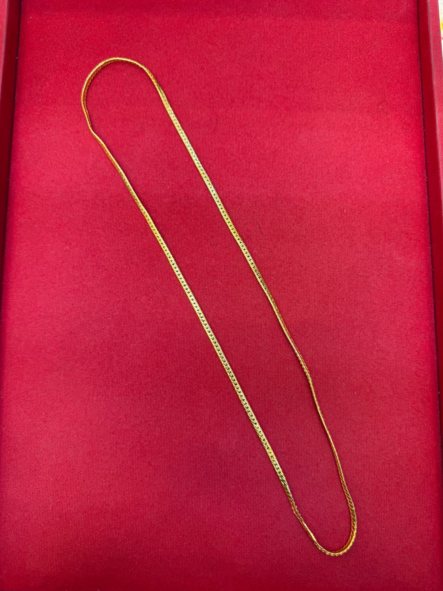 40g, 25", Tight Cuban Chain, Claspless, 23K Gold