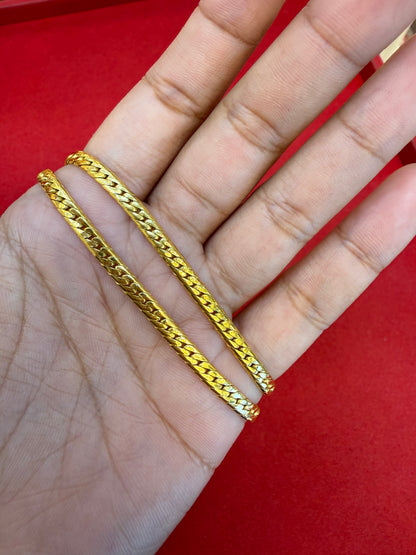 40g, 25", Tight Cuban Chain, Claspless, 23K Gold