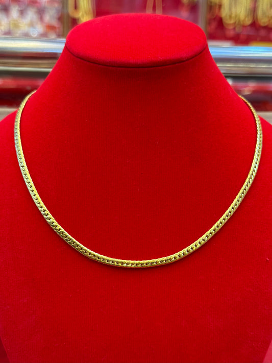 40g, 25", Tight Cuban Chain, Claspless, 23K Gold