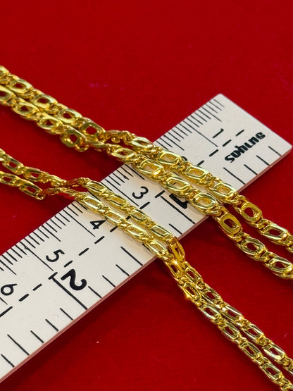 Horse Eye Chain, 24K Gold