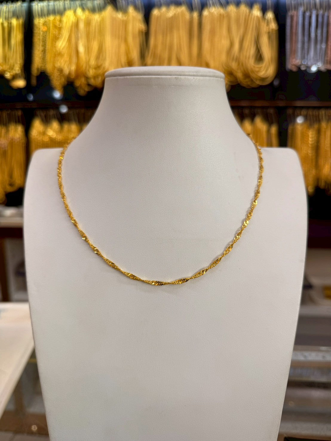 Spiral Necklace, 23K Gold