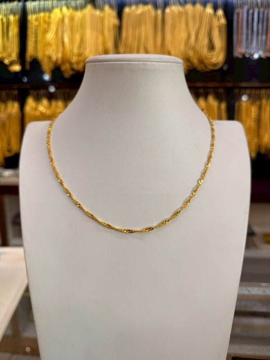 Spiral Necklace, 23K Gold