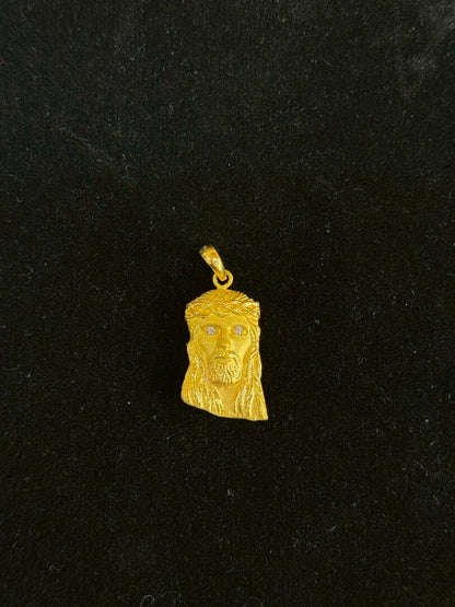 Jesus Pendant, 24K Gold