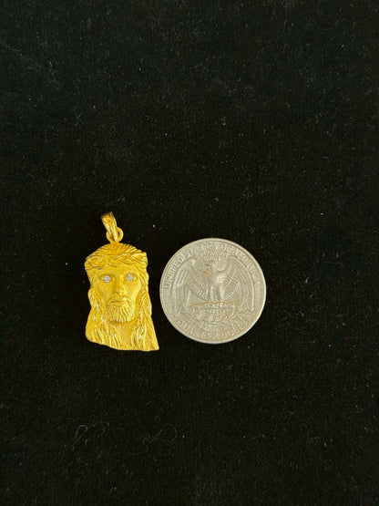 Jesus Pendant, 24K Gold