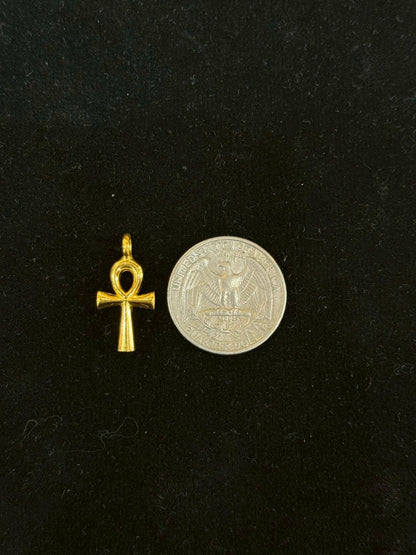 Egyptian Ankh Pendant, 24K Gold