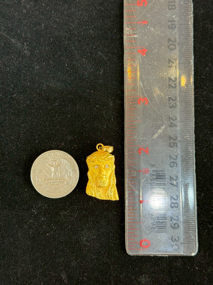 Jesus Pendant, 24K Gold