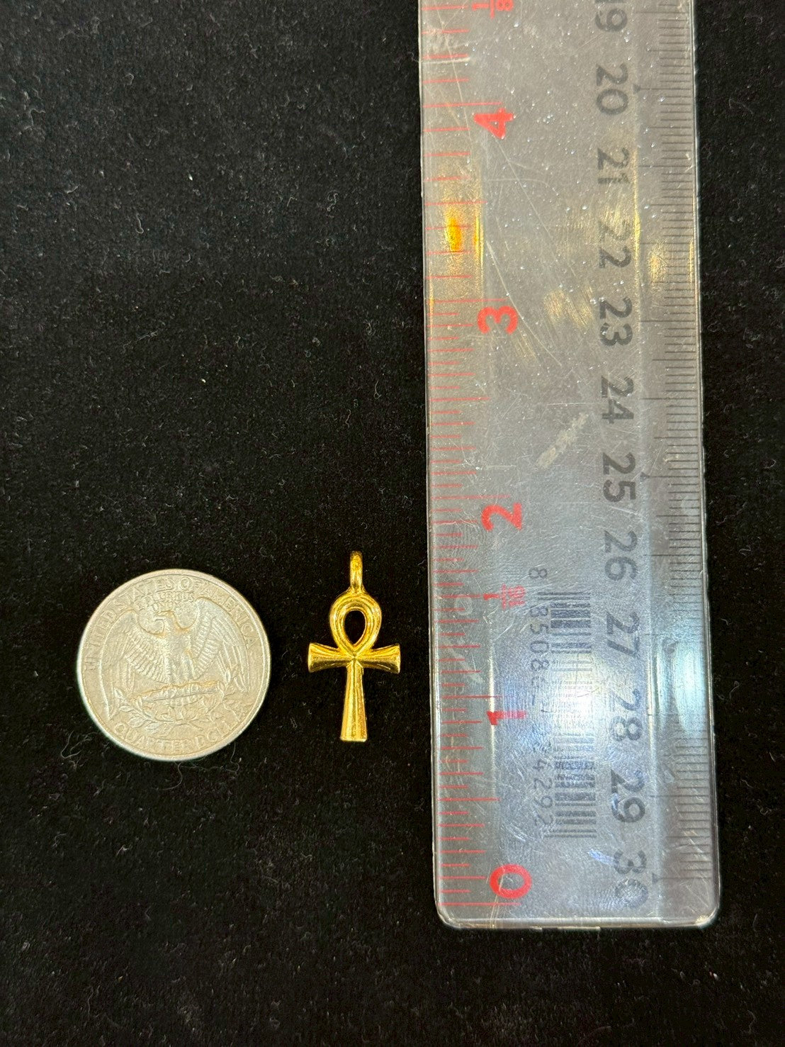 Egyptian Ankh Pendant, 24K Gold