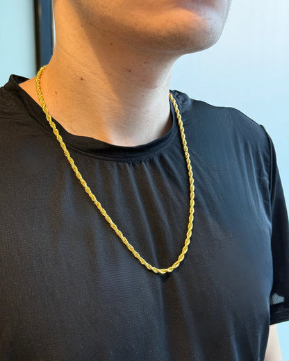 Rope Chain, 24K Gold