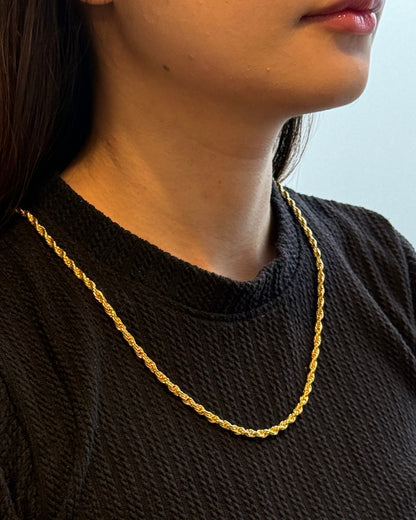 Rope Chain, 24K Gold
