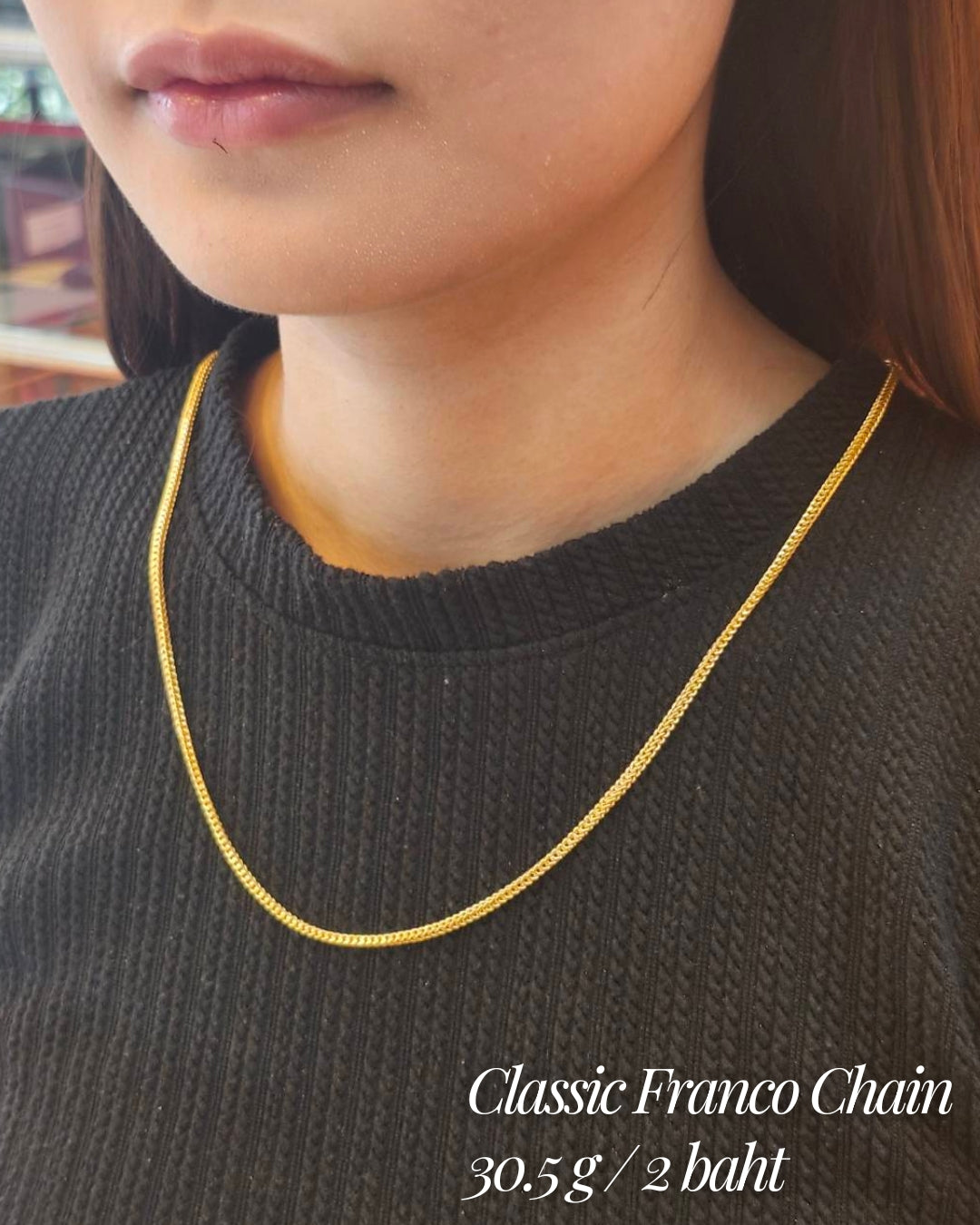 30.5g, 24", Classic Franco Chain, 23k Gold