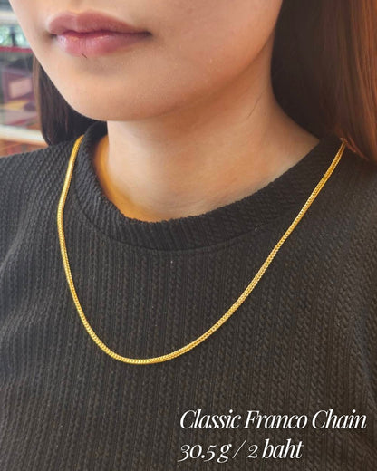 30.5g, 24", Classic Franco Chain, 23k Gold