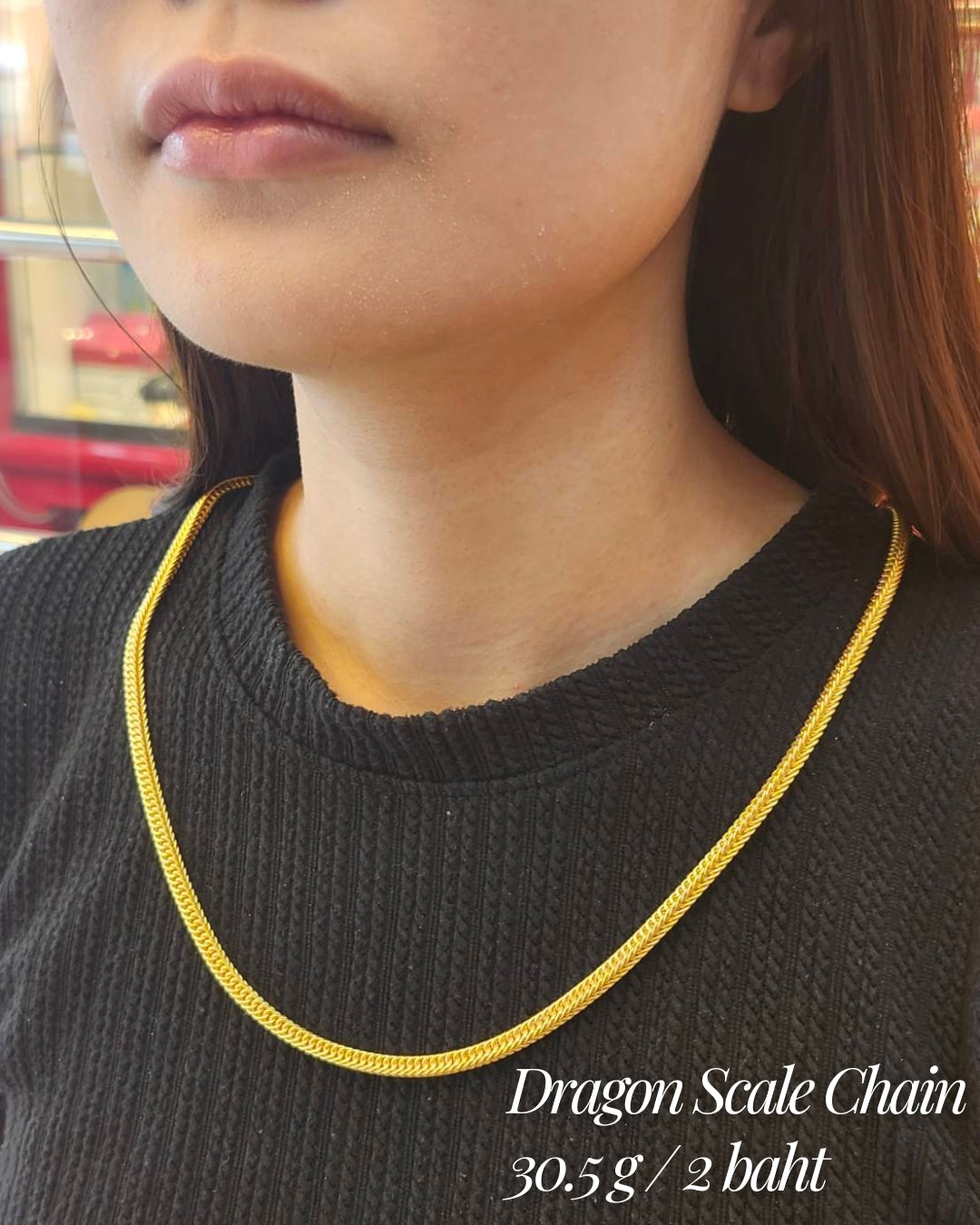 Dragon Scale Chain , 24K Gold