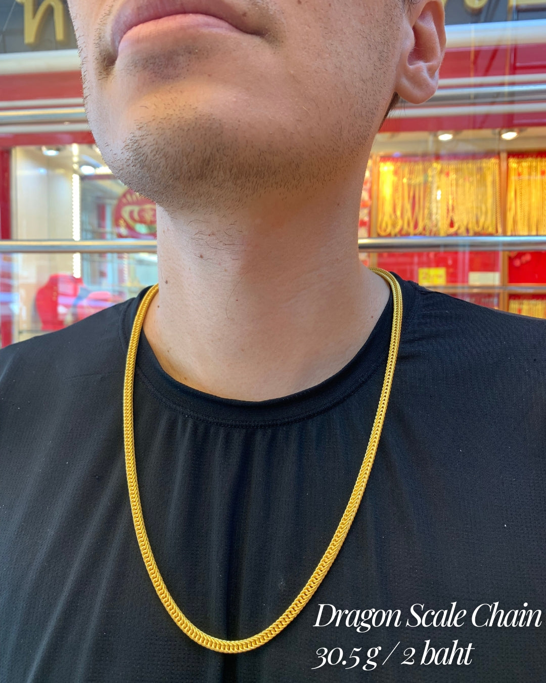 Dragon Scale Chain , 24K Gold