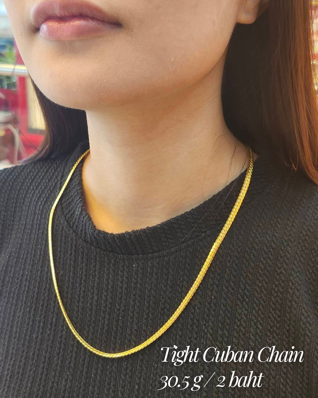 Tight Cuban Chain, 24K Gold