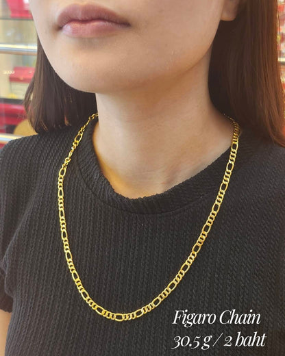 Figaro Chain, 23K Gold