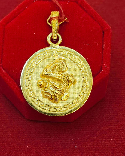 Decorative Dragon Pendant, 23K Gold