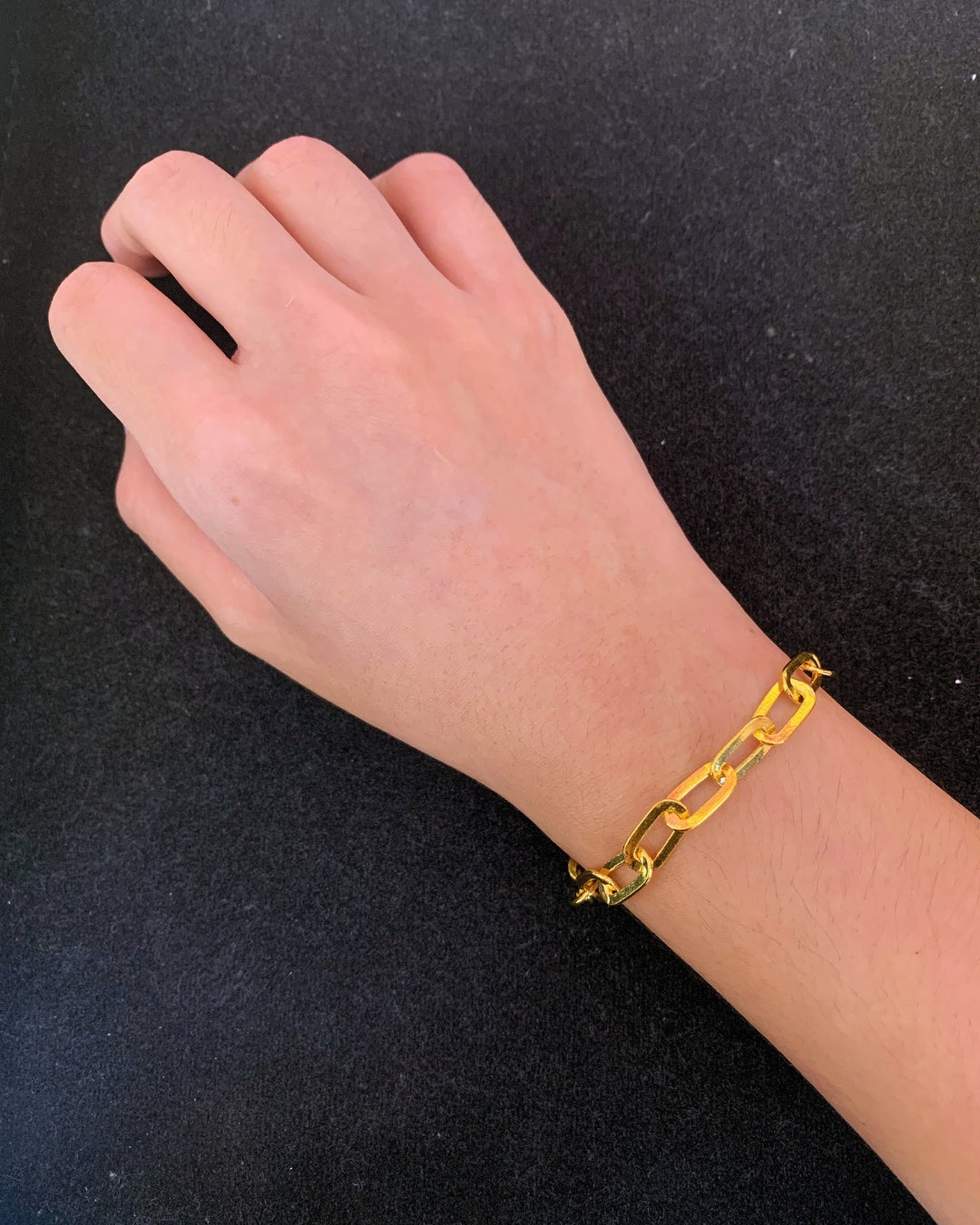 24K Gold Paperclip Bracelet, – Thai Gold