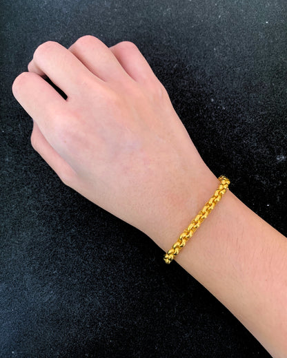 Rolo Bracelet, 24k Gold