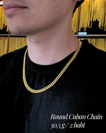 Round Cuban Chain, 23K Gold