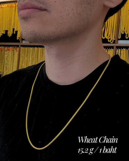 Wheat Chain, 23K Gold