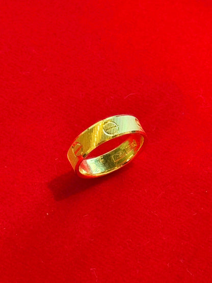 Designer French C Ring, 23K Gold