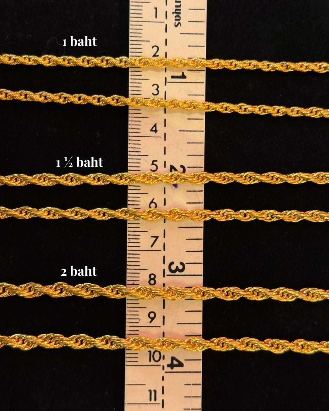 Rope Chain, 24K Gold