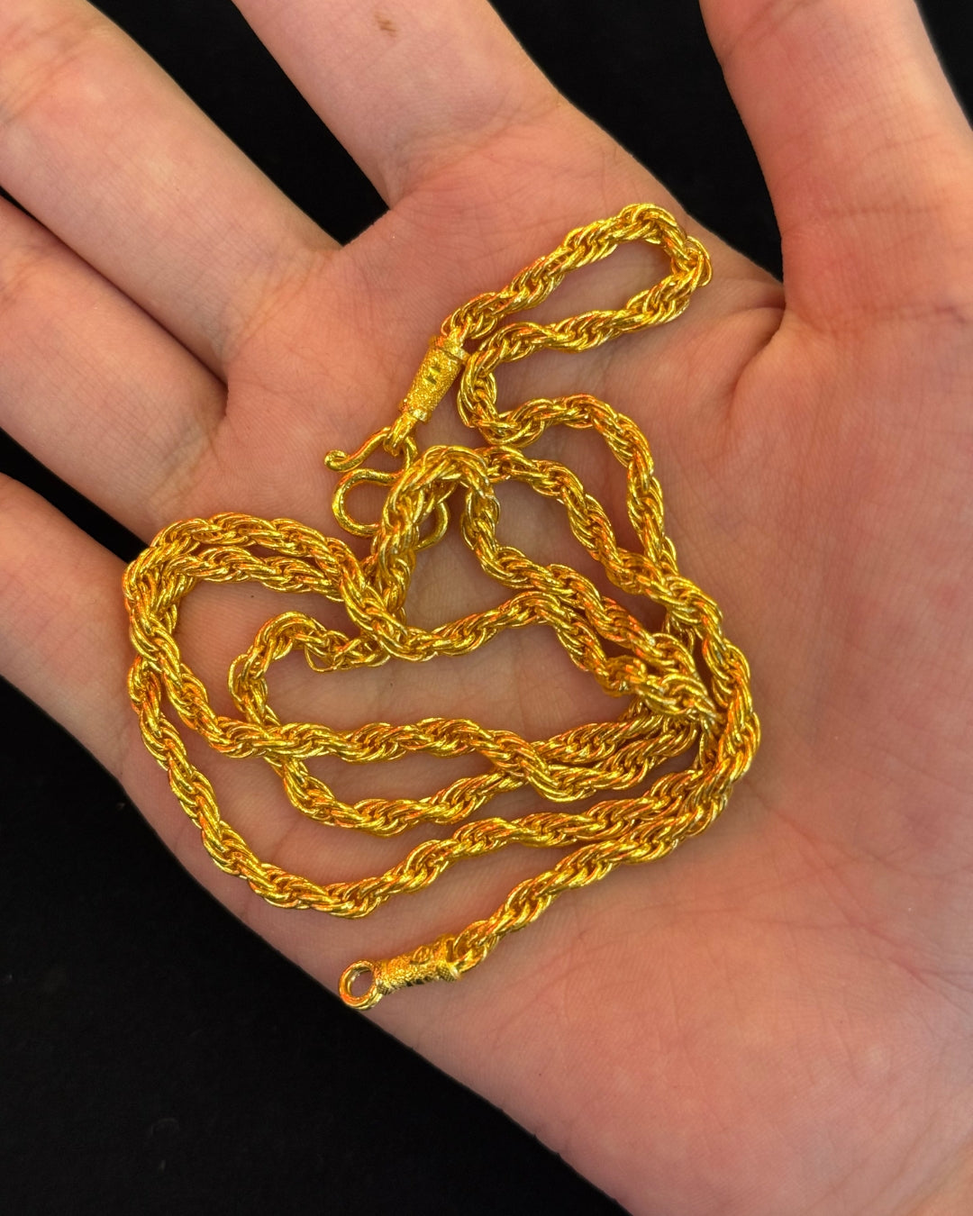 Rope Chain, 24K Gold