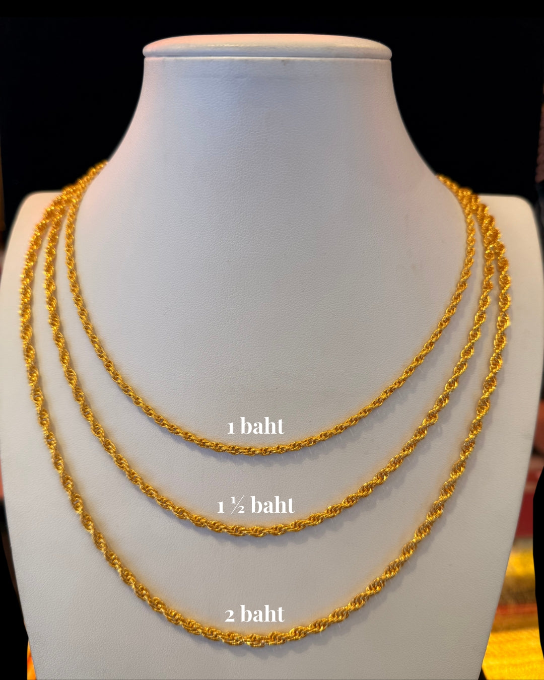 Rope Chain, 24K Gold
