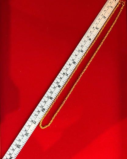 Tiger Link Chain, 24K Gold