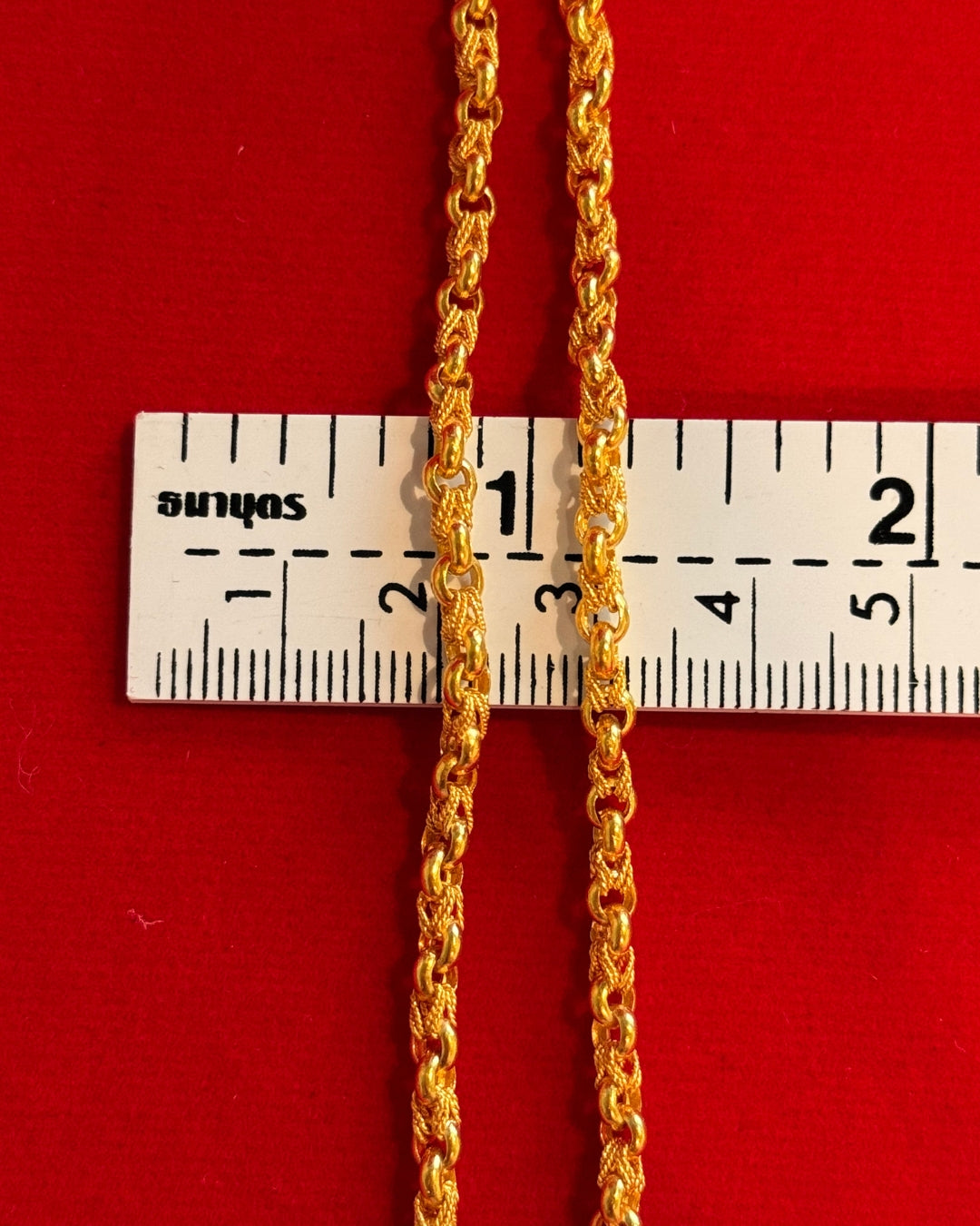 Tiger Link Chain, 24K Gold