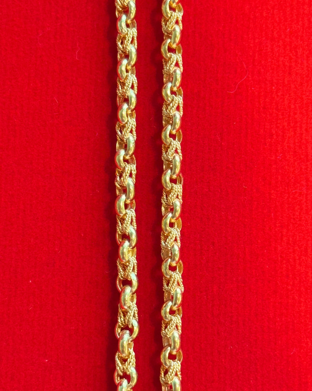 Tiger Link Chain, 24K Gold