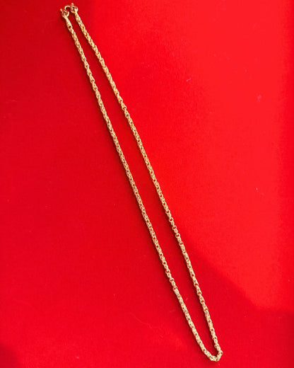 Tiger Link Chain, 24K Gold