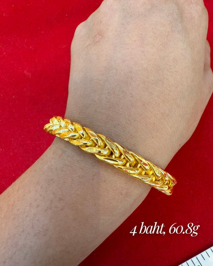 Wheat Bracelet, 23K Gold