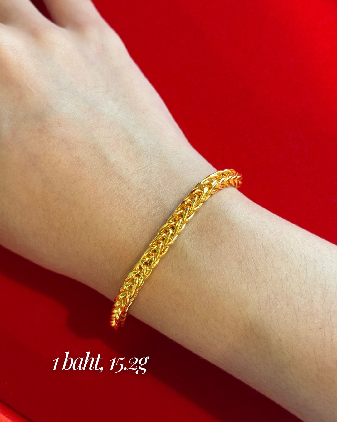 Wheat Bracelet, 23K Gold