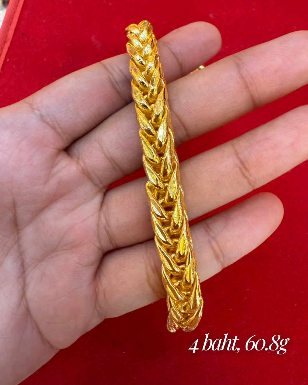Wheat Bracelet, 23K Gold