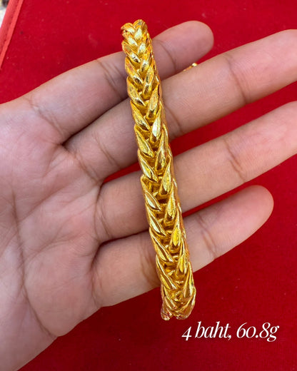 Wheat Bracelet, 23K Gold